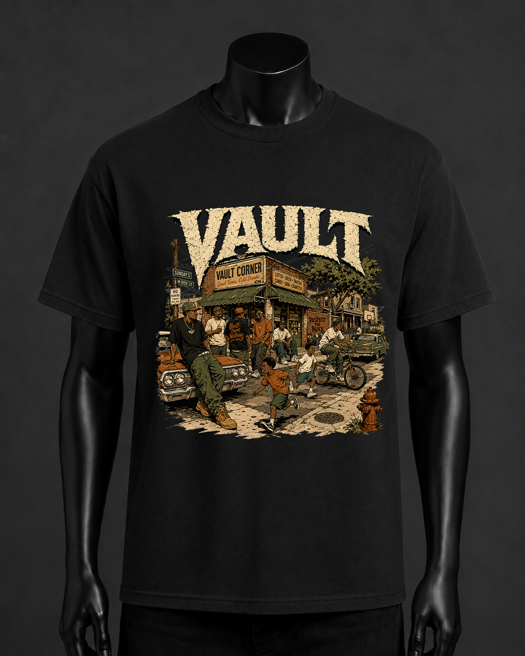 On the Block Graphic Tee – Black
