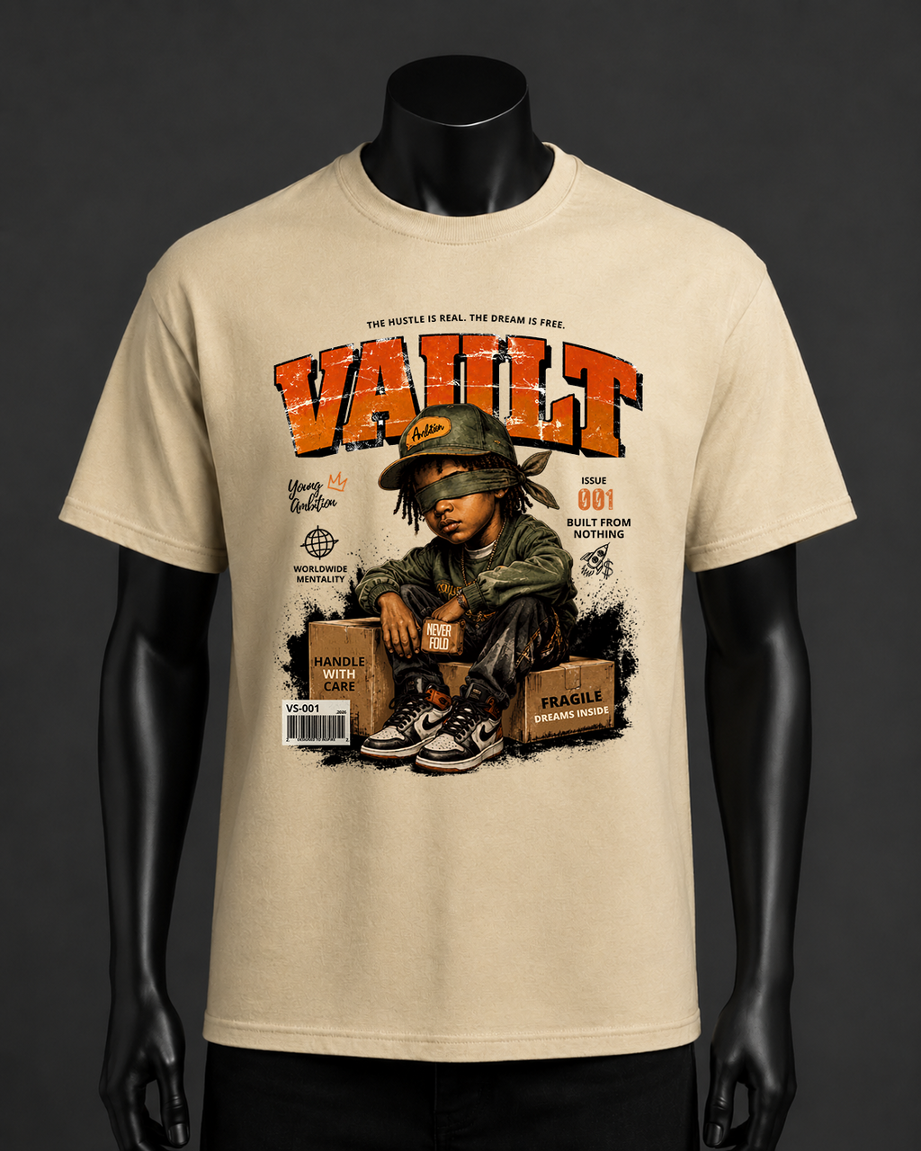 Never Fold Graphic Tee – Cream