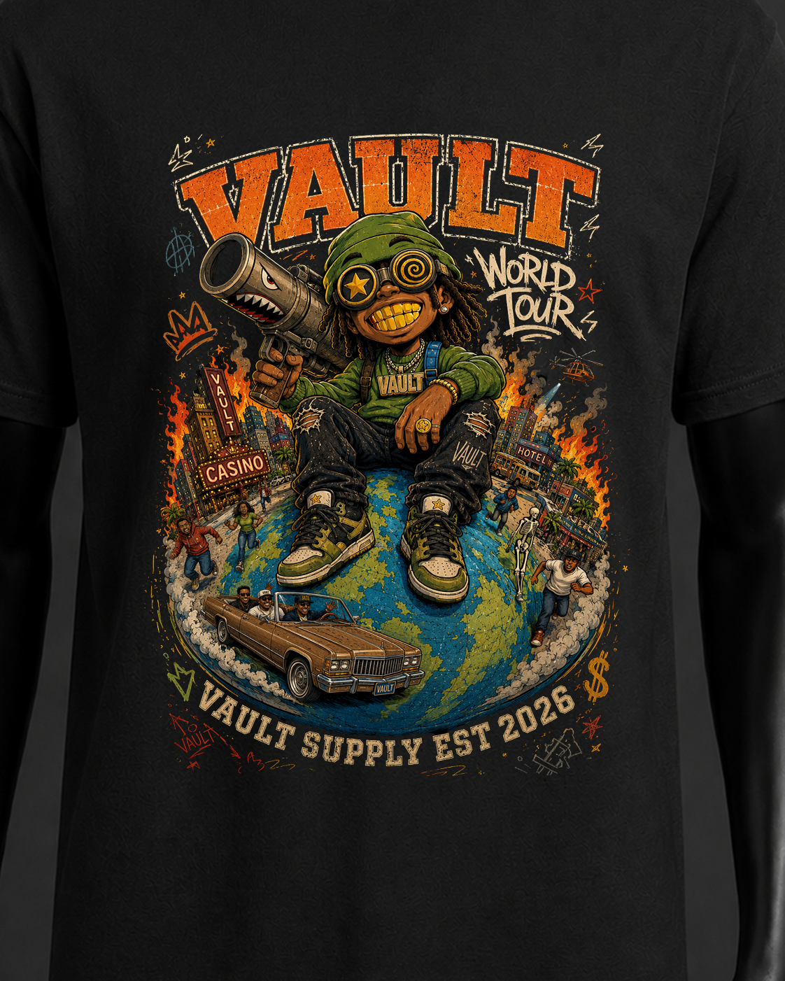 World Tour Graphic Tee – Black
